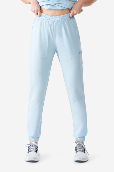 pantaloni de trening medicali pentru femei Uniformix Beauty, B2056, albastru deschis