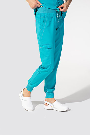 Pantaloni medicali pentru femei Med Couture Performance Touch, 7710-TEAL.