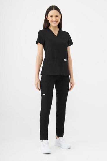 Set medical Uniformix Super Flex, bluza 4000 + pantaloni 4030, black
