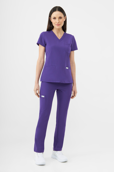 Set medical Uniformix RayOn, bluză 3000 + pantaloni 3030, Plum wine
