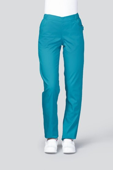 Pantaloni medicali pentru femei Select, picioare conice, alb. SE121