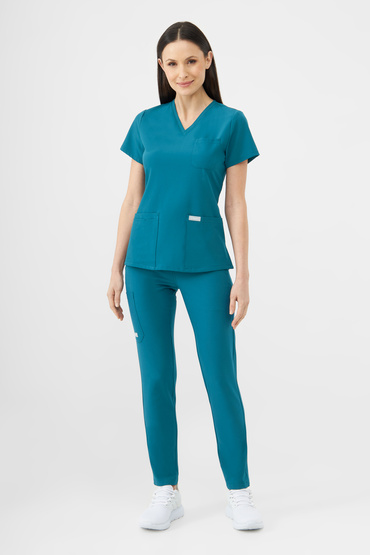 Set medical Uniformix Super Flex, bluza 4000 + pantaloni 4030, Caraibben blue