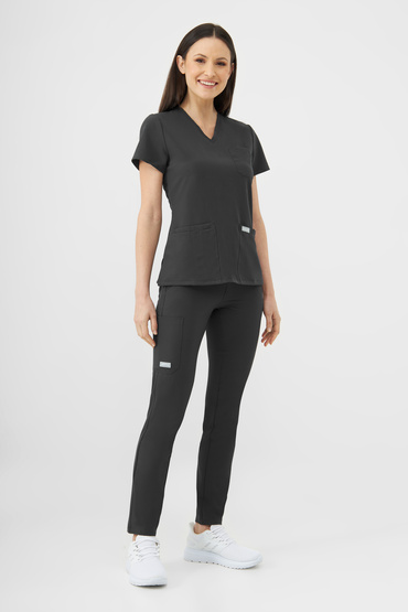 Set medical Uniformix Super Flex, bluza 4000 + pantaloni 4030, Dark Gray