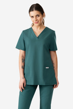 Bluză medicală pentru femei, Uniformix Beauty, B1001, verde