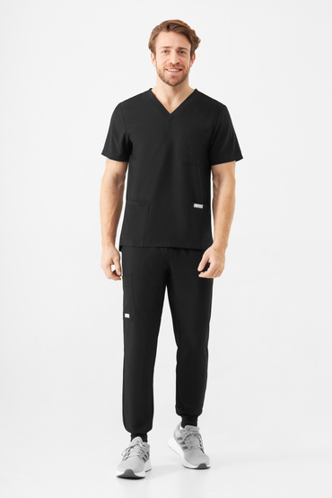 Set medical Uniformix Super Flex, bluza 4050 + pantaloni 4080, Black