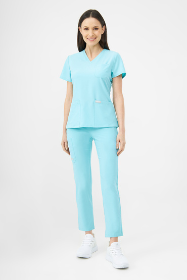 Set medical Uniformix Super Flex, bluza 4000 + pantaloni 4030,Medical Green