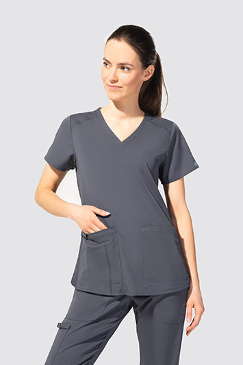 Bluză medicală pentru femei Med Couture Performance Touch, 7459-PWTR